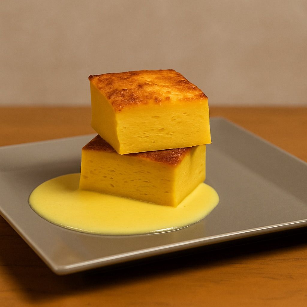 Tenerina alla zucca con crema inglese